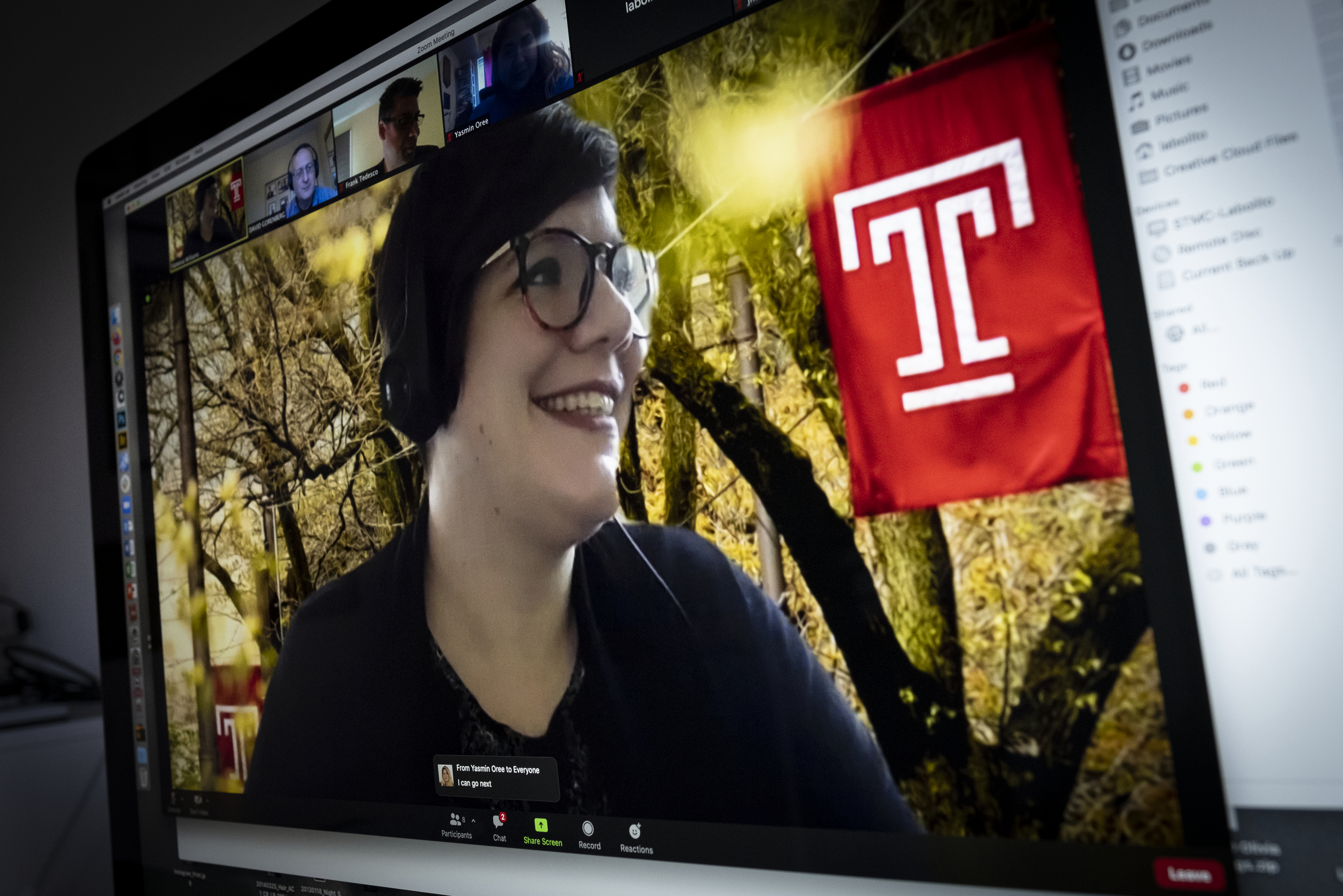 A student speaks over Zoom during an emotional intelligence class.