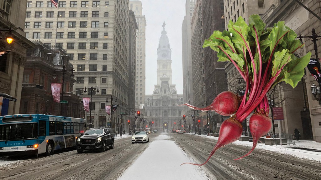 Why no beets on the streets? Some places spray beet juice before snowstorms—but not Philadelphia