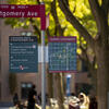 the montgomery avenue stree sign on main campus