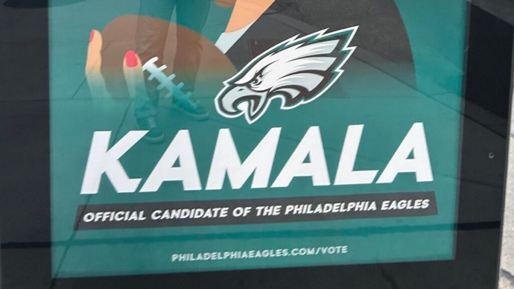 Philadelphia Eagles Respond to Fake Kamala Harris Ads Around the City